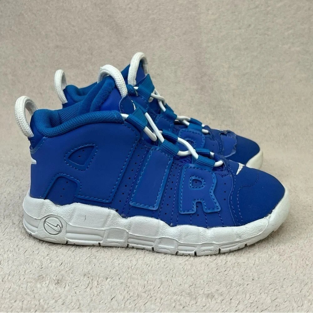 Nike Air More Uptempo TD Sneakers-Blue/White-Kids 9-Sporty-Athletic-Streetwear